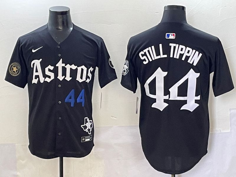 Men 2025 Houston Astros #44 Still Tippin Black Five generations Joint Name Nike MLB Jersey style 3->houston astros->MLB Jersey
